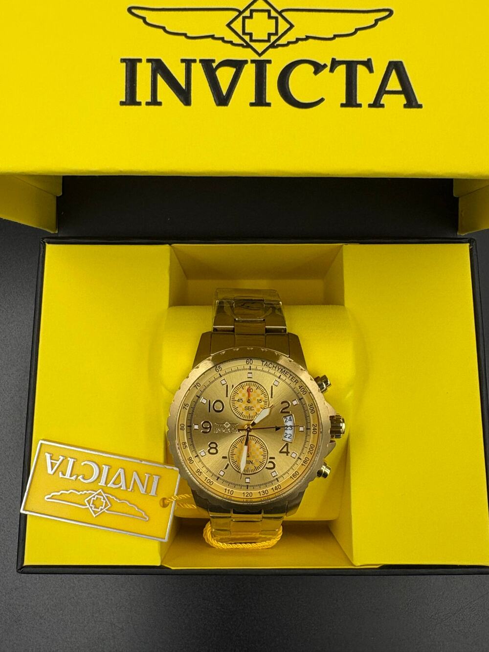 Invicta Specialty Kodem Men’s Watch 47mm Gold New in Box